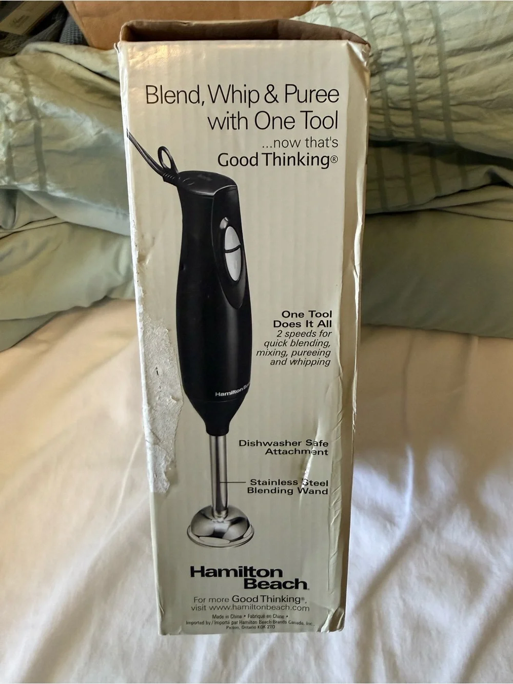 Hamilton Beach Black and Silver Hand Blender - 2-Speed Immersion Mixer